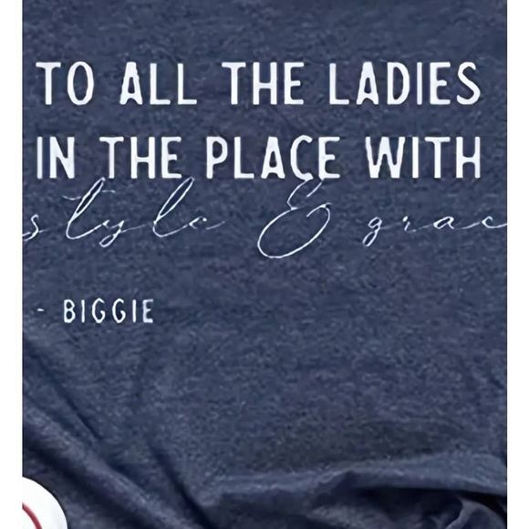 Ladies Tee with Biggie Lyrics NWT - Picture 2 of 4